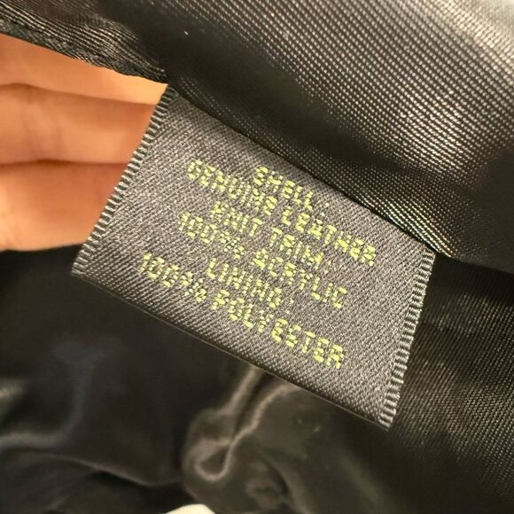 Nicole Miller Black Leather Jacket, Asymmetrical Zip, Size Small - Picture 6 of 6